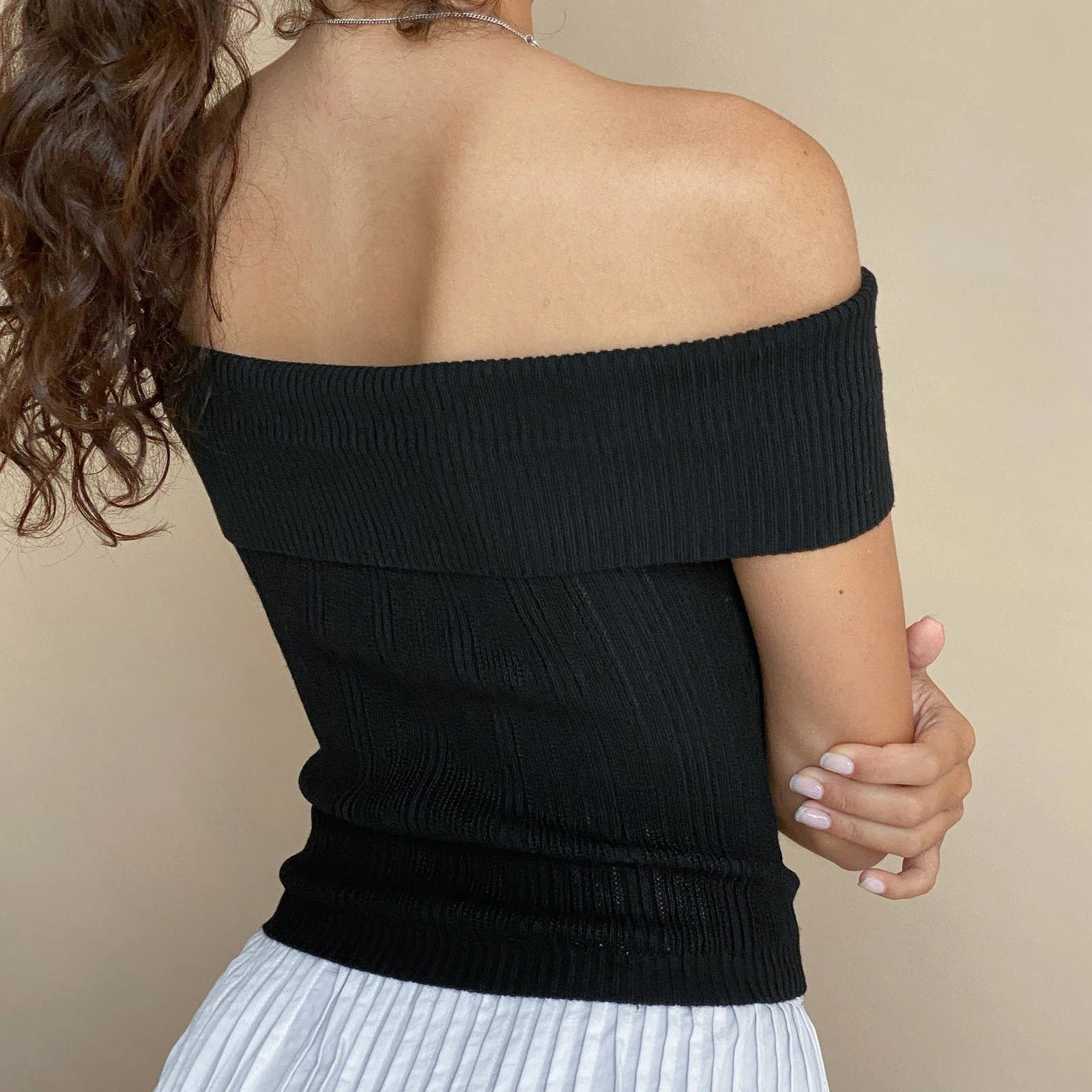 3D Floral Boat Neck Crop Top - Image 6